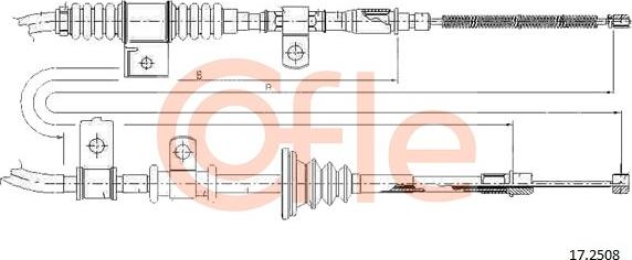 Cofle 17.2508 - Тросик, cтояночный тормоз autospares.lv