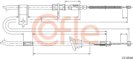 Cofle 17.2510 - Тросик, cтояночный тормоз autospares.lv