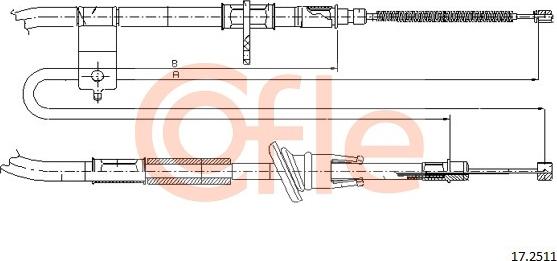 Cofle 17.2511 - Тросик, cтояночный тормоз autospares.lv
