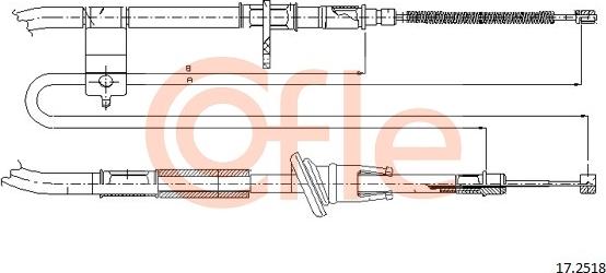 Cofle 17.2518 - Тросик, cтояночный тормоз autospares.lv