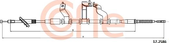 Cofle 17.2586 - Тросик, cтояночный тормоз autospares.lv