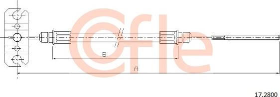 Cofle 17.2800 - Тросик, cтояночный тормоз autospares.lv