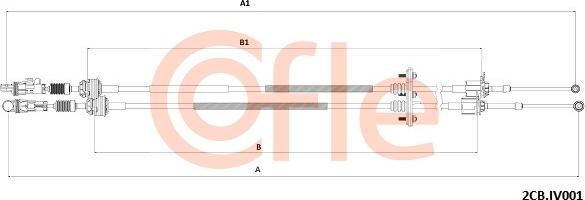 Cofle 2CB.IV001 - Трос, наконечник, ступенчатая коробка передач autospares.lv