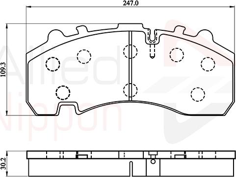 Comline ACV063HD - Тормозные колодки, дисковые, комплект autospares.lv