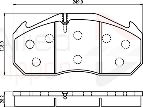 Meritor MDP5088 - Тормозные колодки, дисковые, комплект autospares.lv