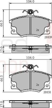 Comline ADB4137 - Тормозные колодки, дисковые, комплект autospares.lv