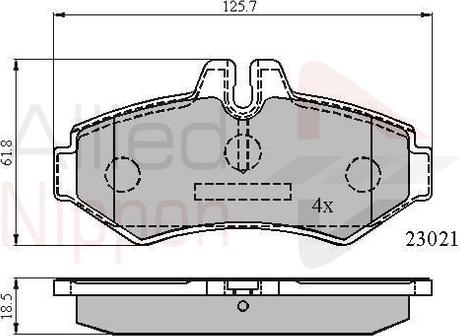 Comline ADB0914 - Тормозные колодки, дисковые, комплект autospares.lv