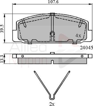 Comline ADB0986 - Тормозные колодки, дисковые, комплект autospares.lv