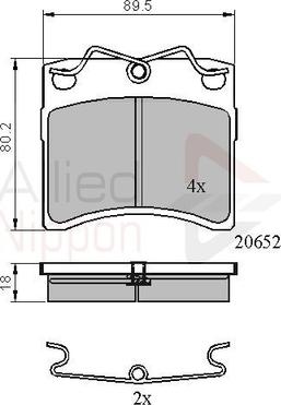 Comline ADB0925 - Тормозные колодки, дисковые, комплект autospares.lv