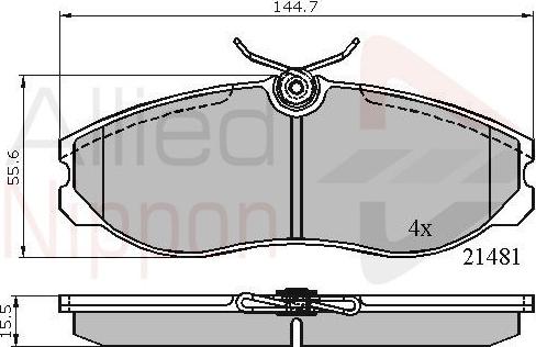 Comline ADB0447 - Тормозные колодки, дисковые, комплект autospares.lv