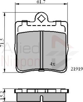 Comline ADB0454 - Тормозные колодки, дисковые, комплект autospares.lv