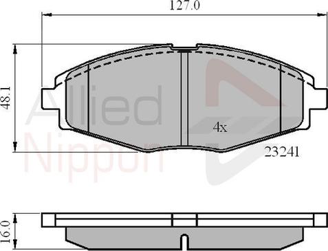 Comline ADB0486 - Тормозные колодки, дисковые, комплект autospares.lv