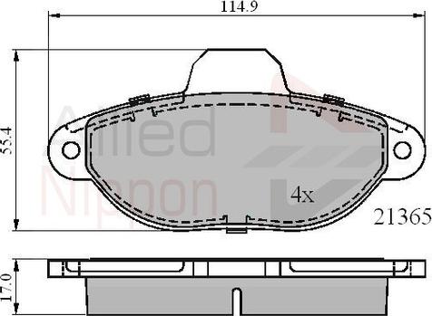 Comline ADB0509 - Тормозные колодки, дисковые, комплект autospares.lv