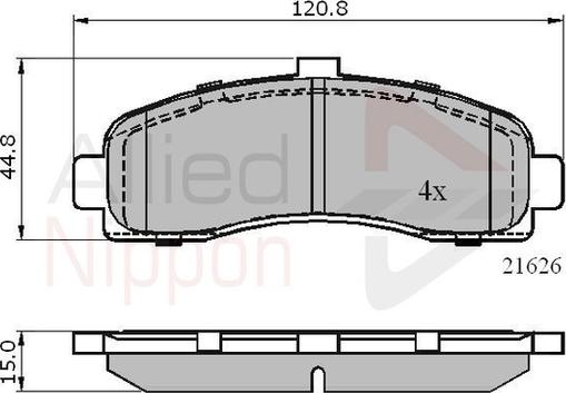 Comline ADB0508 - Тормозные колодки, дисковые, комплект autospares.lv