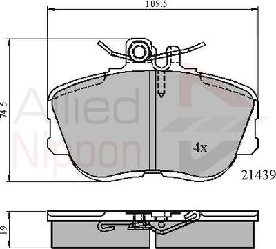 Comline ADB0503 - Тормозные колодки, дисковые, комплект autospares.lv