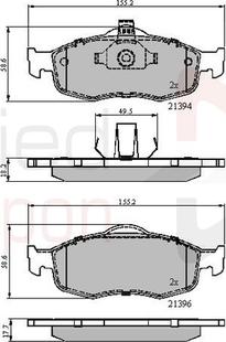 Comline ADB0514 - Тормозные колодки, дисковые, комплект autospares.lv