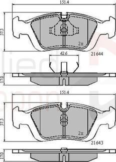 Comline ADB0513 - Тормозные колодки, дисковые, комплект autospares.lv