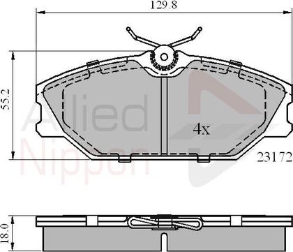 Comline ADB0526 - Тормозные колодки, дисковые, комплект autospares.lv