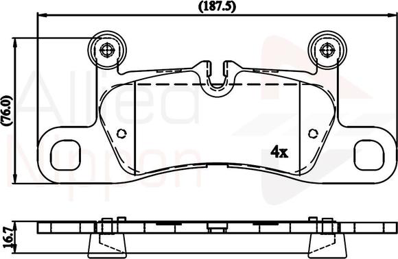 Comline ADB06048 - Тормозные колодки, дисковые, комплект autospares.lv