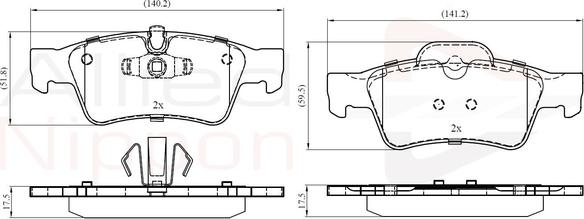 Comline ADB06059 - Тормозные колодки, дисковые, комплект autospares.lv