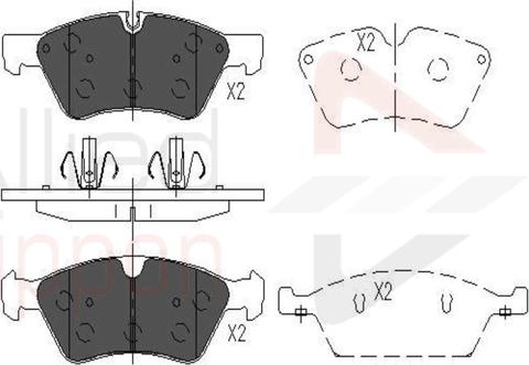 Comline ADB06060 - Тормозные колодки, дисковые, комплект autospares.lv