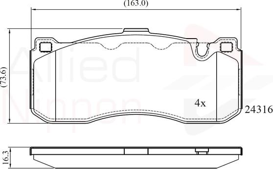 Comline ADB06005 - Тормозные колодки, дисковые, комплект autospares.lv