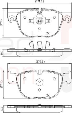 Comline ADB06003 - Тормозные колодки, дисковые, комплект autospares.lv