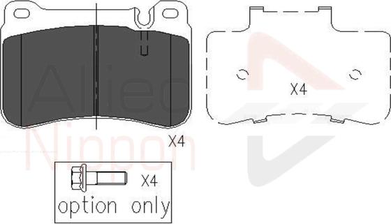 Comline ADB06007 - Тормозные колодки, дисковые, комплект autospares.lv