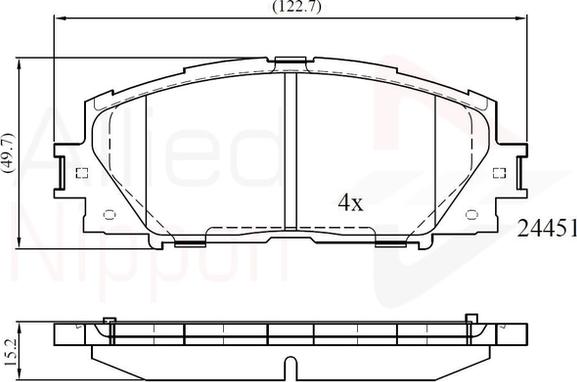 Comline ADB06014 - Тормозные колодки, дисковые, комплект autospares.lv