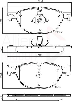 Comline ADB06017 - Тормозные колодки, дисковые, комплект autospares.lv