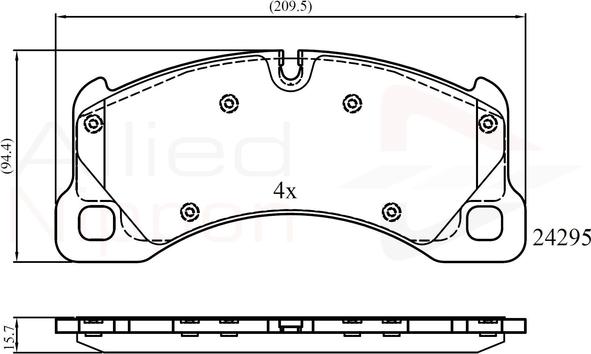 Comline ADB06039 - Тормозные колодки, дисковые, комплект autospares.lv