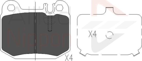 Comline ADB06025 - Тормозные колодки, дисковые, комплект autospares.lv