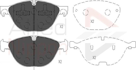 Comline ADB06021 - Тормозные колодки, дисковые, комплект autospares.lv