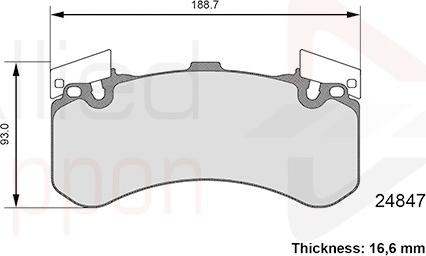 Comline ADB06109 - Тормозные колодки, дисковые, комплект autospares.lv