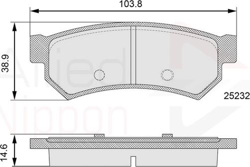 Comline ADB06100 - Тормозные колодки, дисковые, комплект autospares.lv