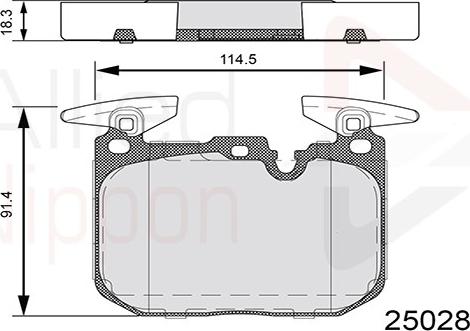 Comline ADB06110 - Тормозные колодки, дисковые, комплект autospares.lv