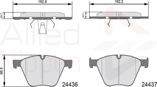 Comline ADB06111 - Тормозные колодки, дисковые, комплект autospares.lv