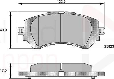 Japanparts JPA-2025 - Тормозные колодки, дисковые, комплект autospares.lv