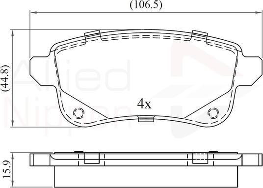 Comline ADB06124 - Тормозные колодки, дисковые, комплект autospares.lv