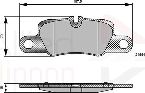 Comline ADB06123 - Тормозные колодки, дисковые, комплект autospares.lv