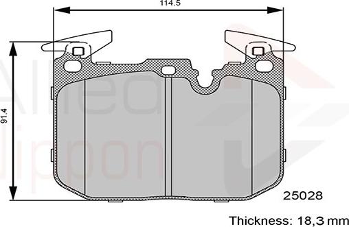 Comline ADB06122 - Тормозные колодки, дисковые, комплект autospares.lv