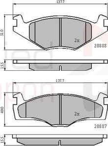 Comline ADB0148 - Тормозные колодки, дисковые, комплект autospares.lv