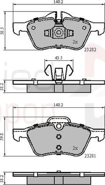 Comline ADB01548 - Тормозные колодки, дисковые, комплект autospares.lv