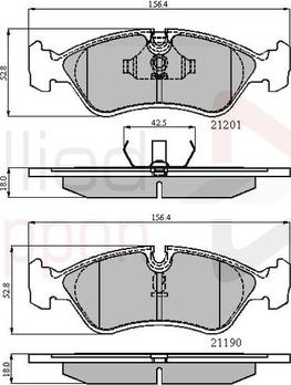 Comline ADB0150 - Тормозные колодки, дисковые, комплект autospares.lv