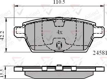 Comline ADB01514 - Тормозные колодки, дисковые, комплект autospares.lv