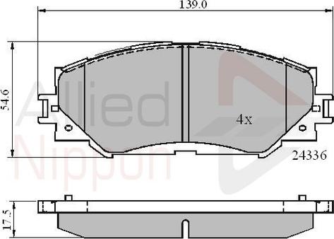 Comline ADB01515 - Тормозные колодки, дисковые, комплект autospares.lv