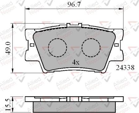 Comline ADB01581 - Тормозные колодки, дисковые, комплект autospares.lv