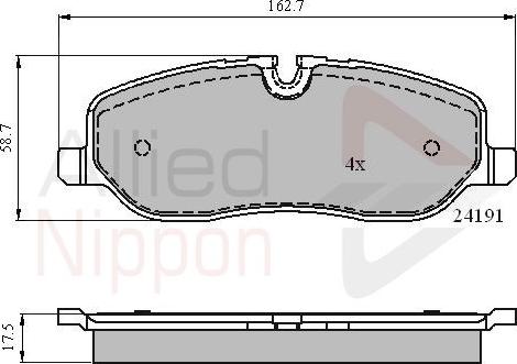 Comline ADB01533 - Тормозные колодки, дисковые, комплект autospares.lv