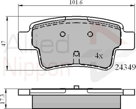 Comline ADB01528 - Тормозные колодки, дисковые, комплект autospares.lv