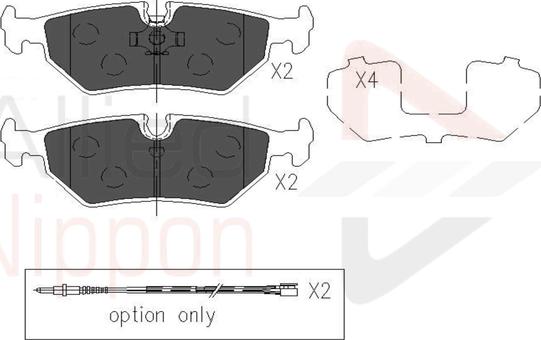 Comline ADB01527 - Тормозные колодки, дисковые, комплект autospares.lv